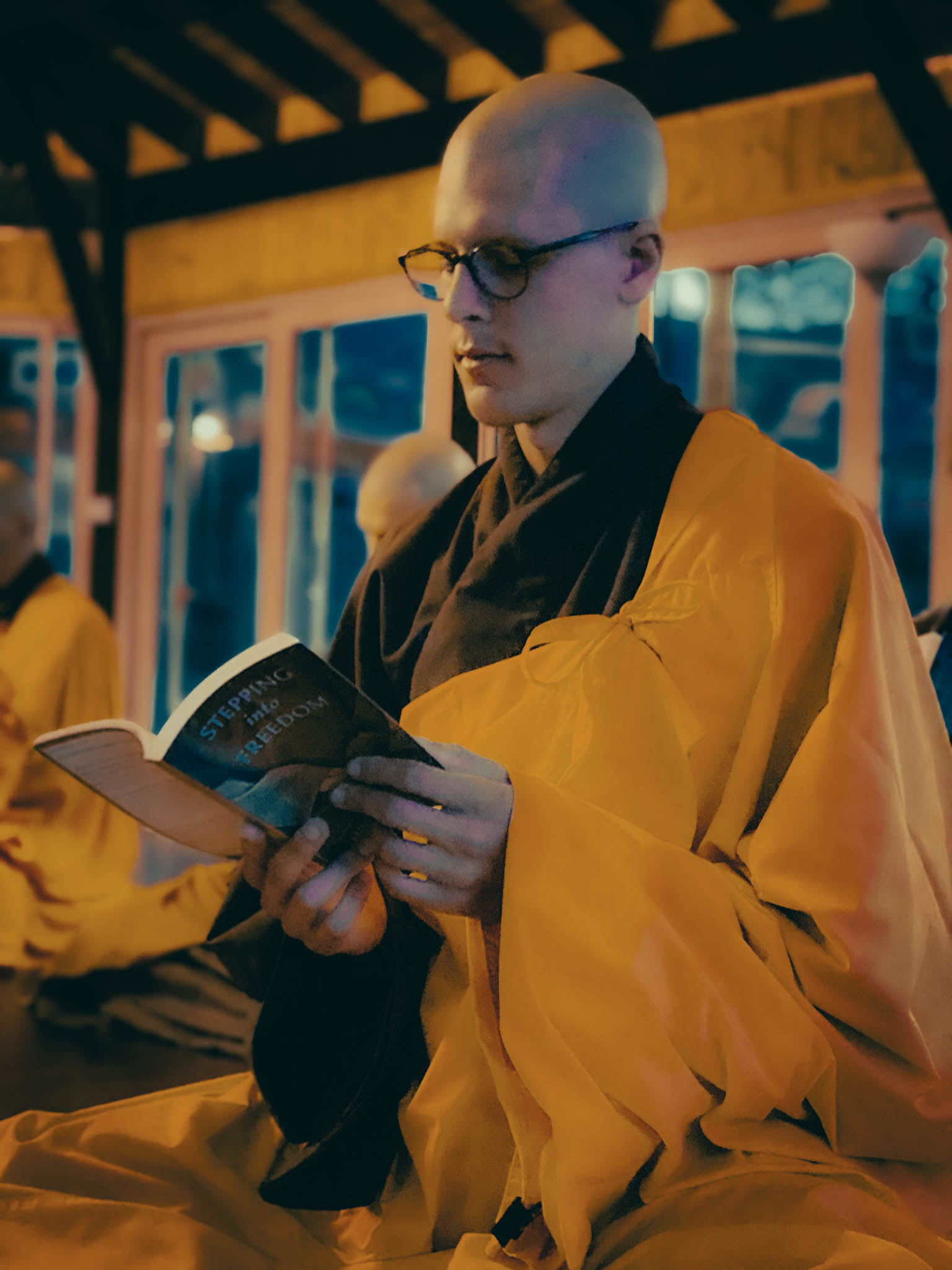 Novices Recite Precepts with the New Stepping Into Freedom